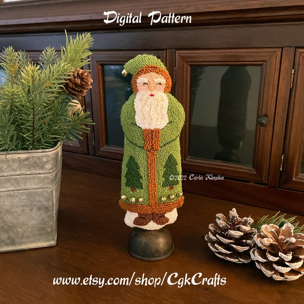 Christmas Belsnickel Santa Punch Needle Digital E Pattern PDF