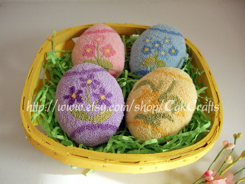 Easter Egg Ornies/bowl Fillers Punch Needle Pattern Digital Etsy