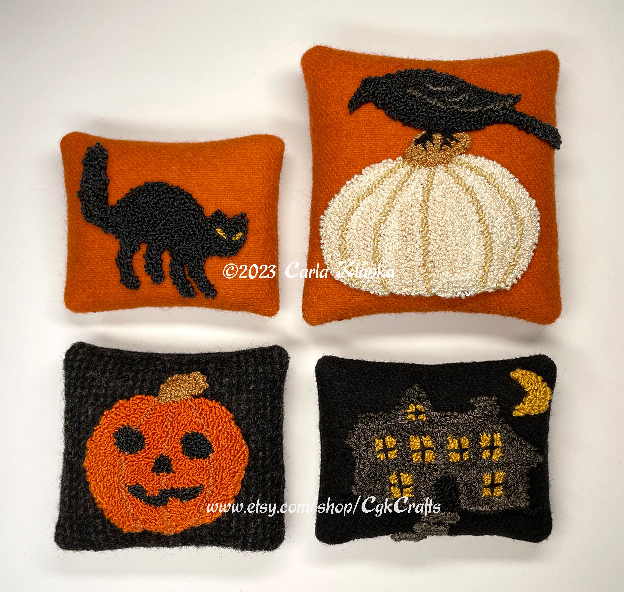 Halloween Punch Needle on Wool Bowl Fillers PDF Epattern - Etsy