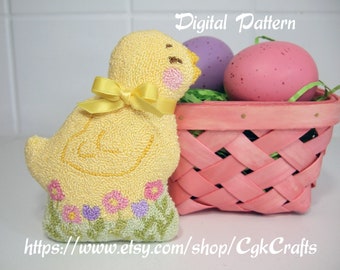 Easter Chick Punch Needle Digital Pattern Instant Download - Epattern