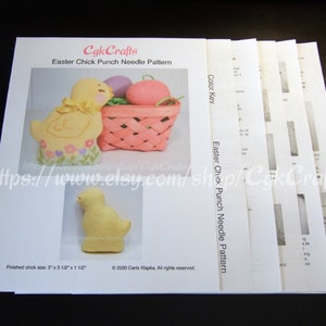 Easter Chick Punch Needle Paper Pattern image 4