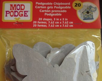 POGEABLE CHIPBOARD SHAPES,Modge Podge Shapes,Arts and Crafts,Decoupage,Keys,Flowers,Butterflies,CLovers,Craft Supplies