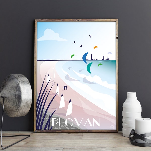 Affiche PLOVAN PAYS BIGOUDEN • Finistère Bretagne