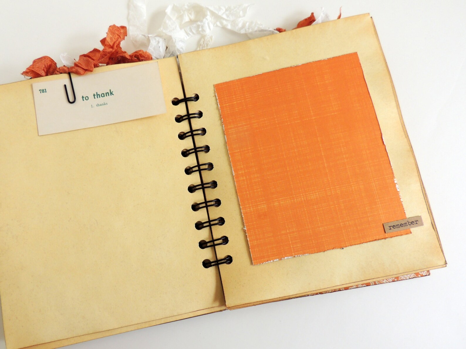 Gratitude Journal Tea Dyed Journal Thanksgiving Journal Etsy