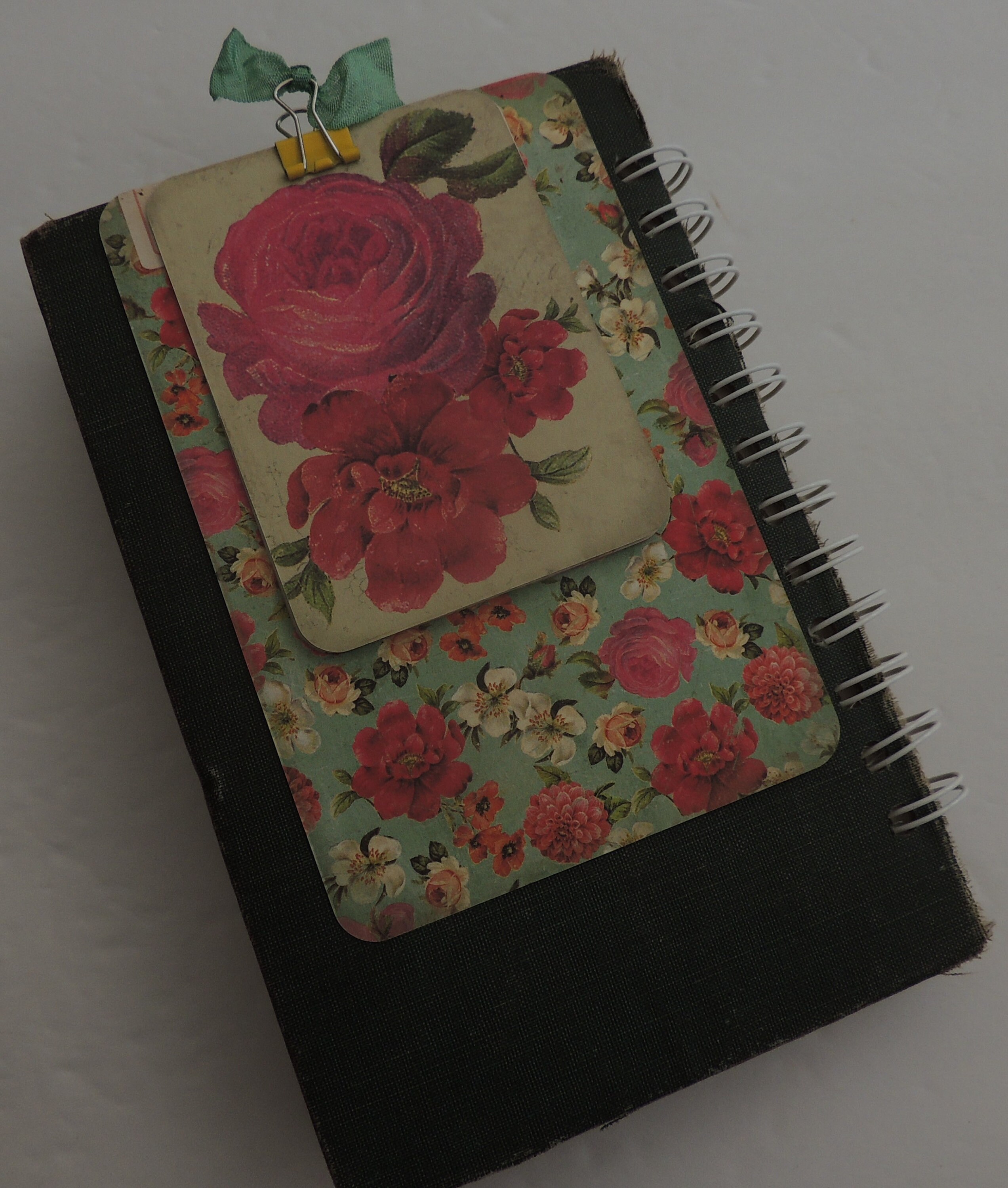 Feminine Flower Vintage Tea Dyed Paper Journal Old Fashioned Etsy