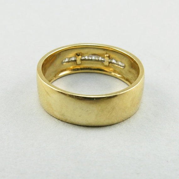 Vintage 9ct Gold And Diamond Ring Solid Gold Ring… - image 4