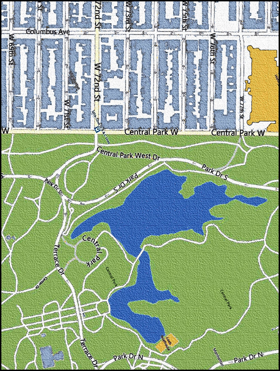 Panorama Map of Central Park New York City - Etsy