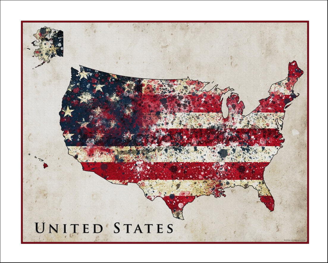 Get United States Of America Flag Map Images
