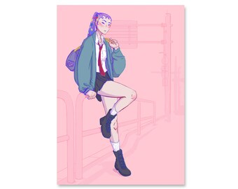 Harajuku Girl Art Etsy