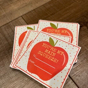 Cartes imprimables imprimables de compote de pommes Vous êtes mon principal