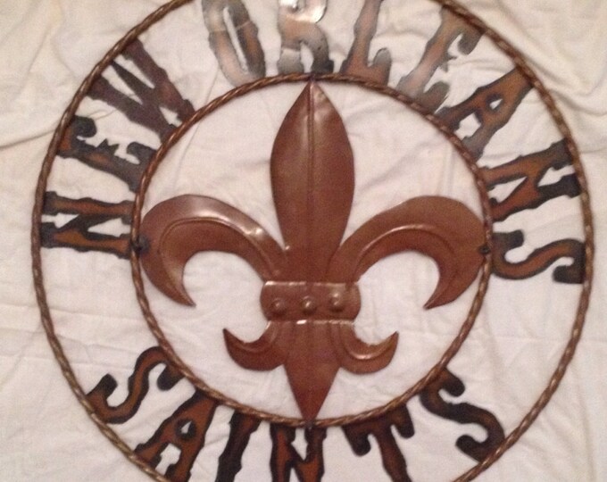 29 New Orleans Saints Metal Sign With Fleur De Lis Etsy