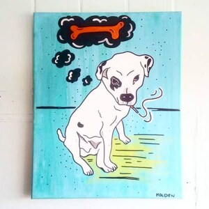 16x20 Custom Cartoon Pet Portraits Commission on Canvas Dogs Cats Kittens Puppies Animals Pets