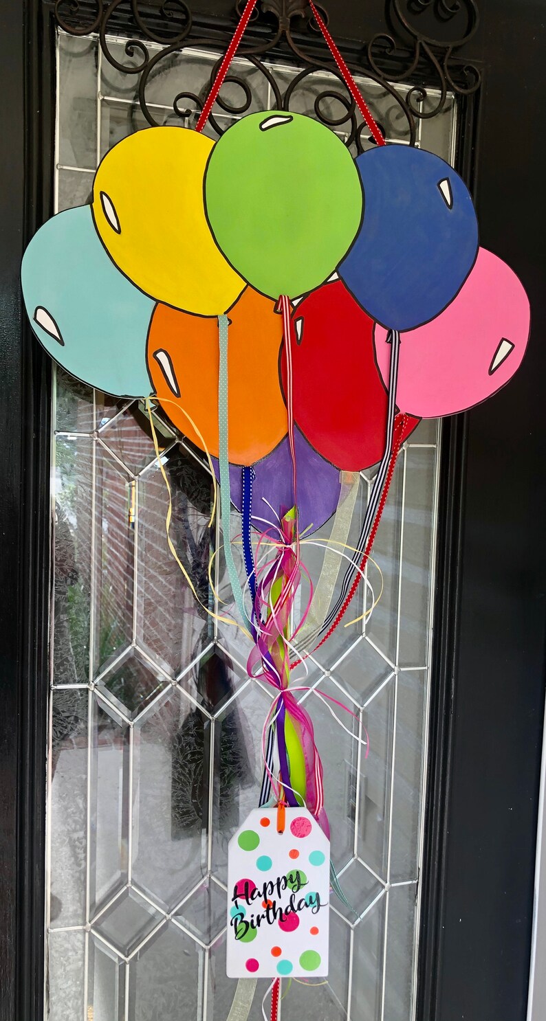 Happy Birthday Door Hanger Birthday Party Decor Front door Etsy