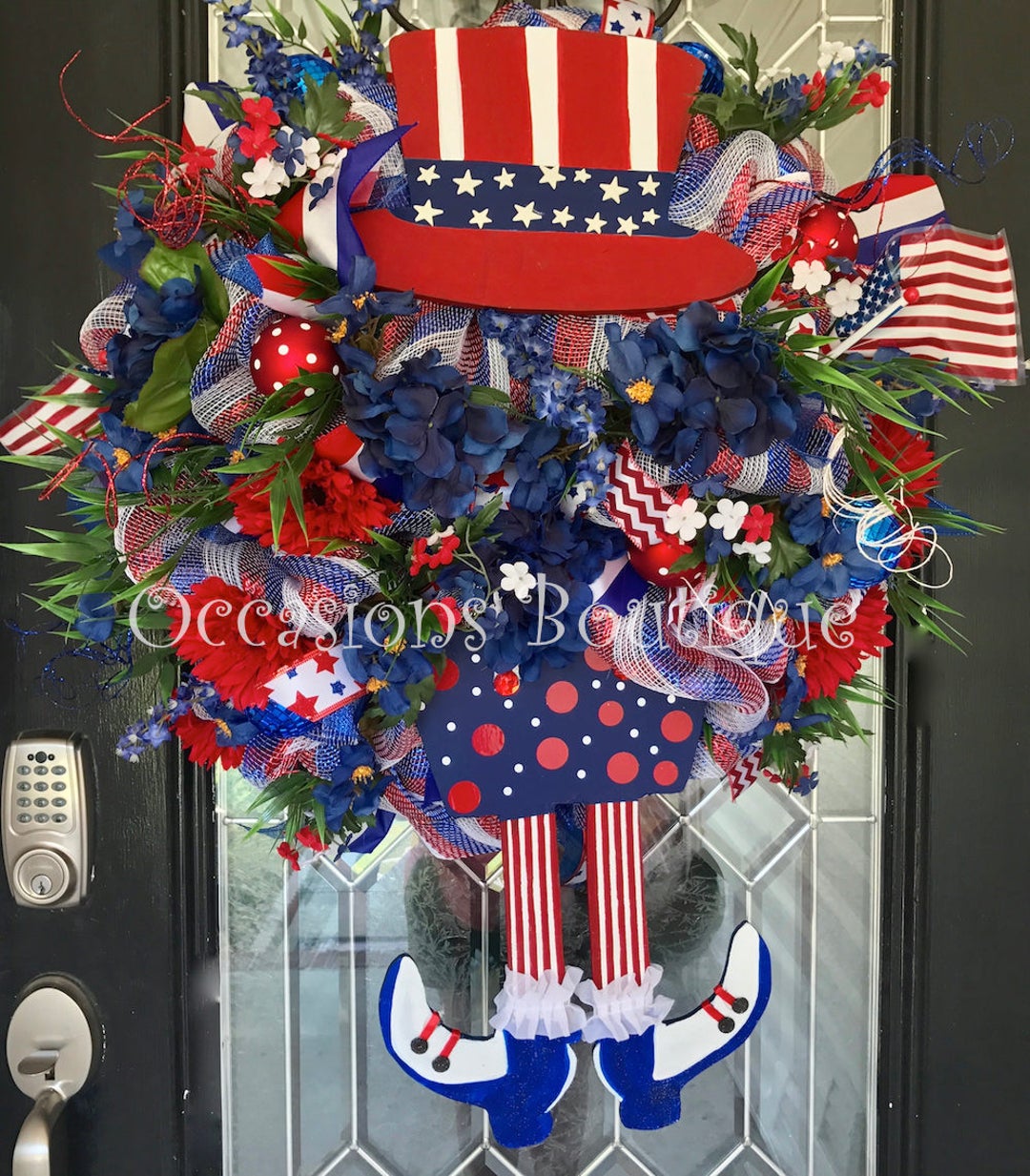 Fourth of July Door Wreath Decorative Wreath July 4th - Etsy