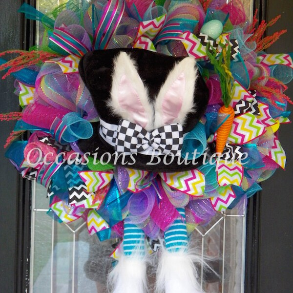 Last One! Easter Wreath, Easter Bunny Wreath, Spring Wreaths, Easter Decoration, Front door Wreaths, Whimsical Easter Wreath, Bunny Wreath