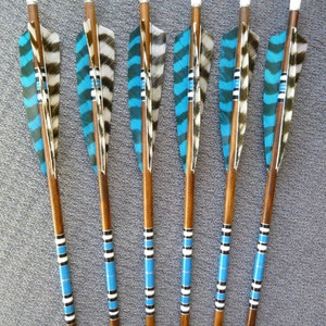 Port Orford Cedar Wooden Archery Arrows Custom Made Hand Crested image 5