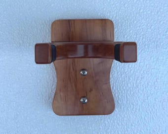 E-Gitarren-Wandhalterung, Wandhalterung, Wandhalter aus Apfel-Hartholz mit Schrauben inklusive