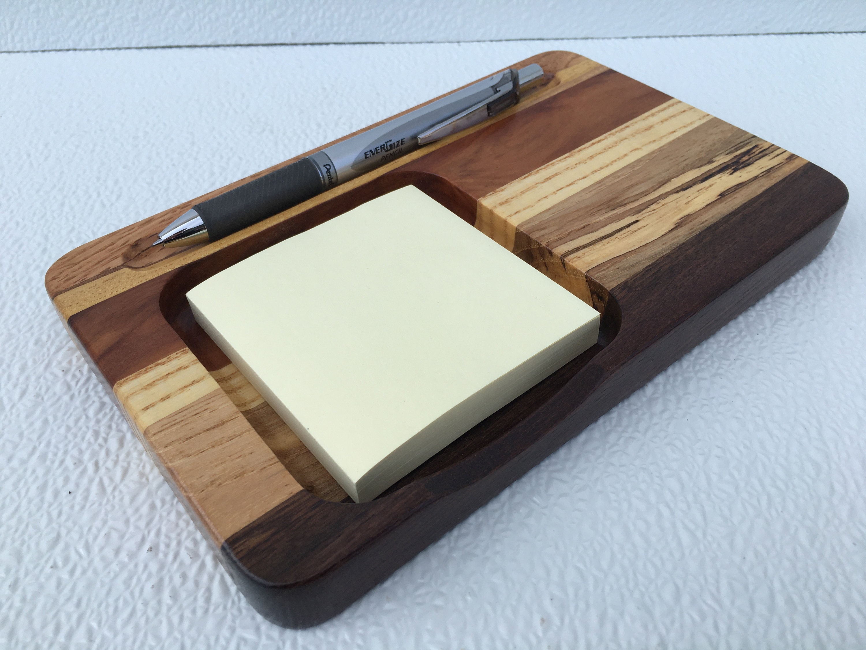 Wooden Sticky Note & Pen Holder Note Pad Holder Inkpen Etsy