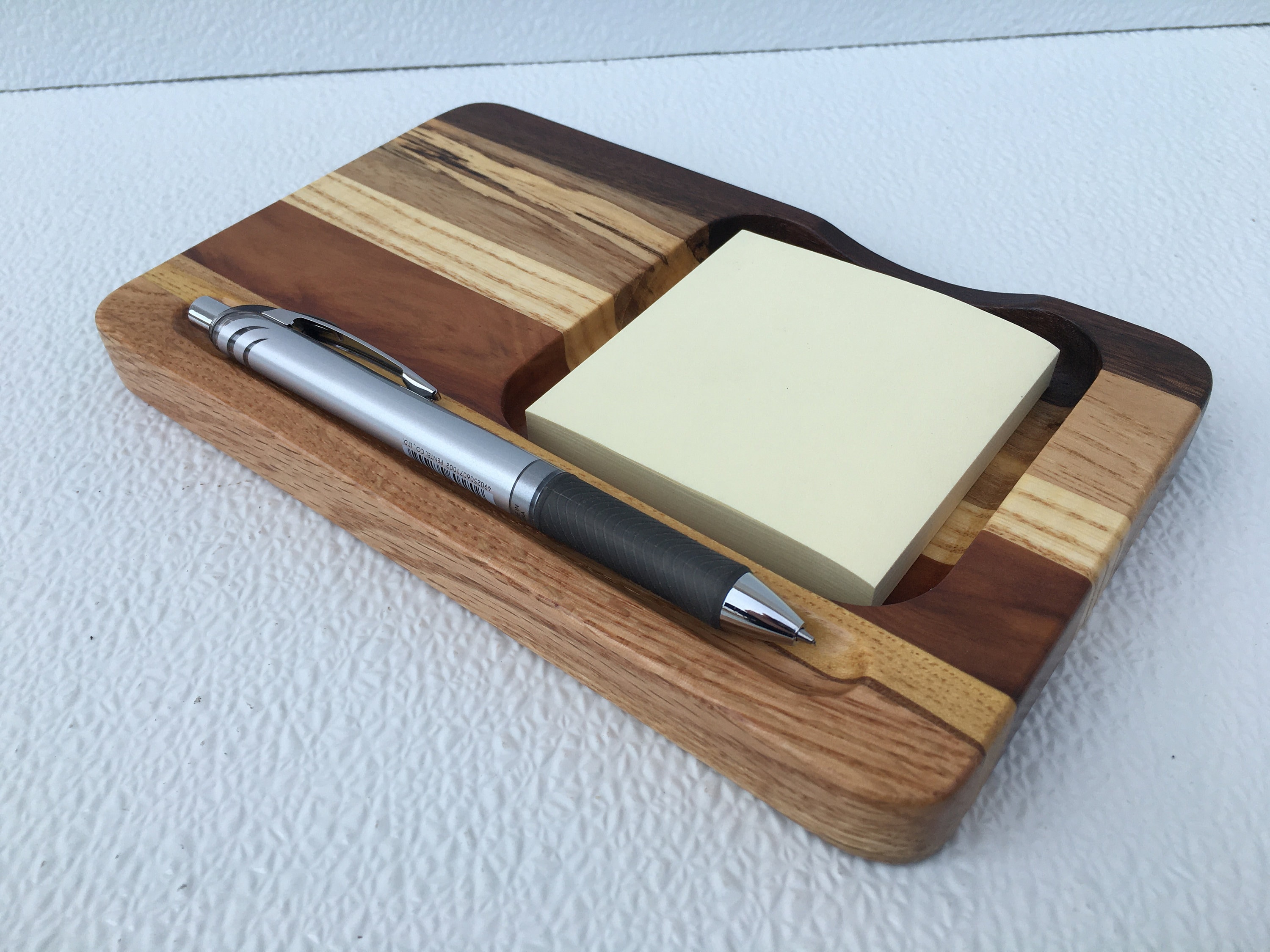 Wooden Sticky Note & Pen Holder Note Pad Holder Inkpen Etsy