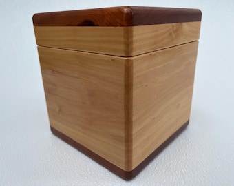 Willow & Cherry Keepsake Box: Tall Square Jewelry Box