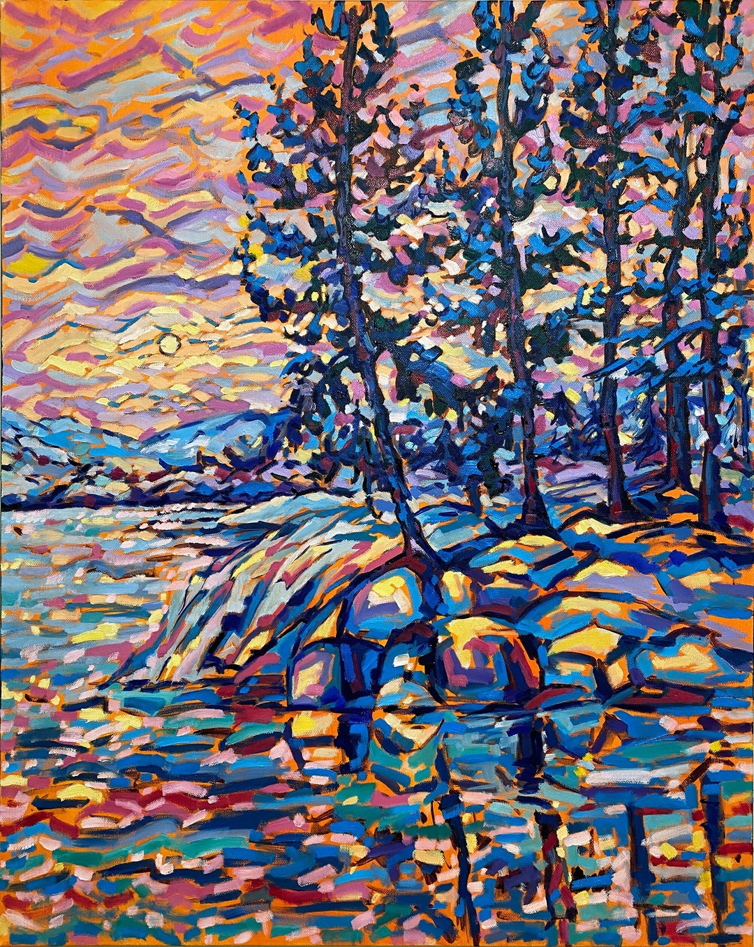 Canadian Landscape Original Oil Painting on Canvas 24x30