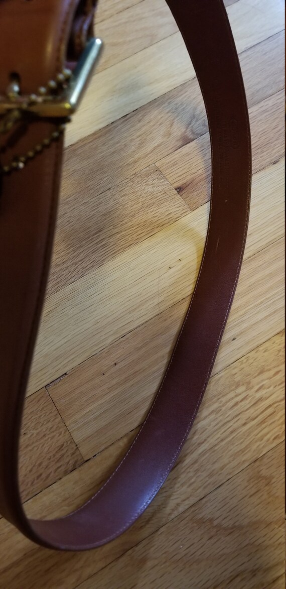 Coach Brown 29” Genuine Leather Belt with Gold-Tone Buckle Coach Brown 29” Genuine Leather Belt with Gold-Tone Buckle  main image 4