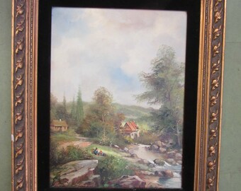 Bernd Gagel Oil Painting Cottage River Spring Scenery Nature