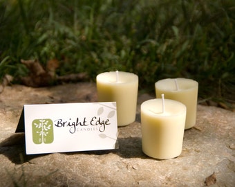 4 100% Essential Oil Soy Votive Candles - Scented, Hand-poured, Clean-burning