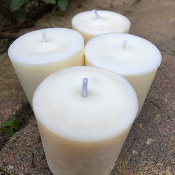 4 Soy Votive Candles - Scented, Handpoured, Clean-burning