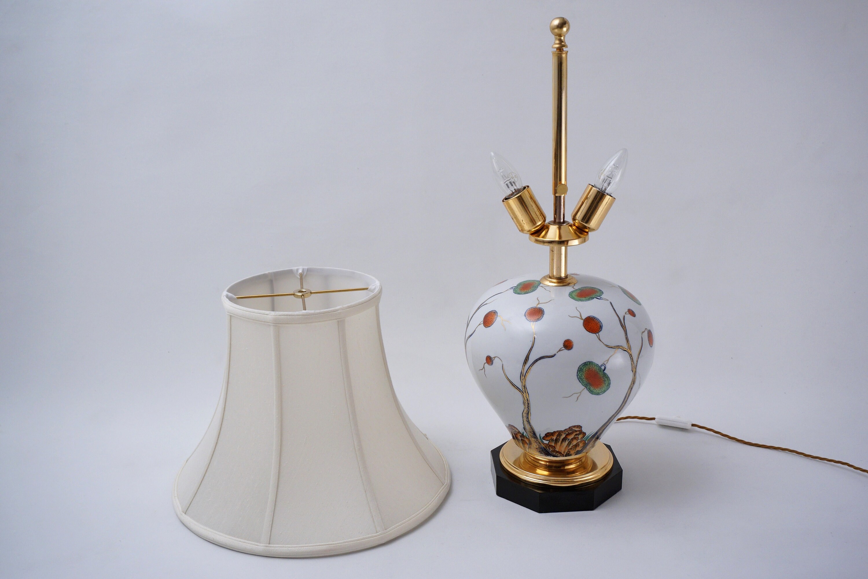 Giulia Mangani Vintage Porcelain Lamp Chinoiserie With