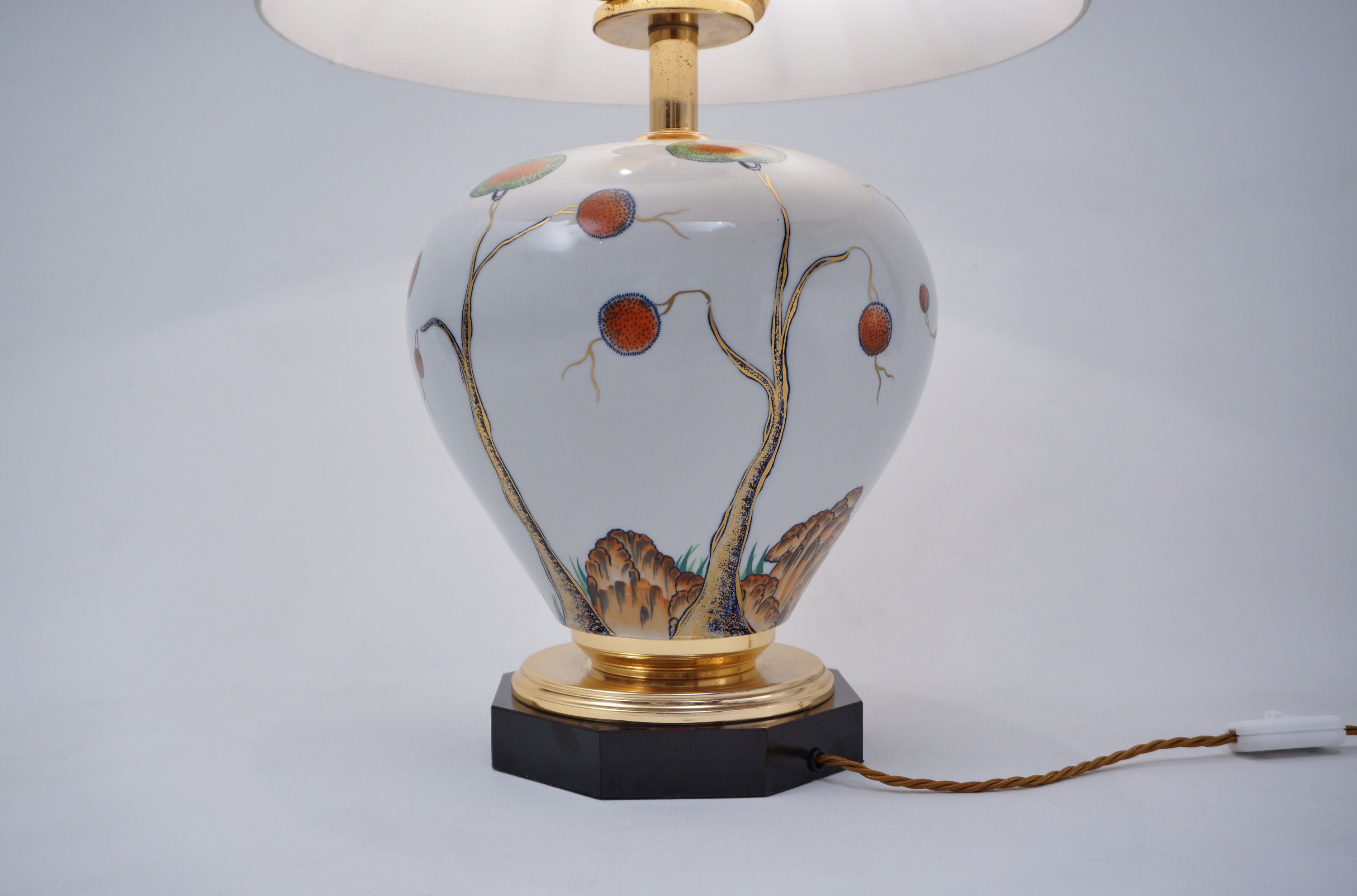 Giulia Mangani vintage Chinoiserien-Porzellanlampe mit