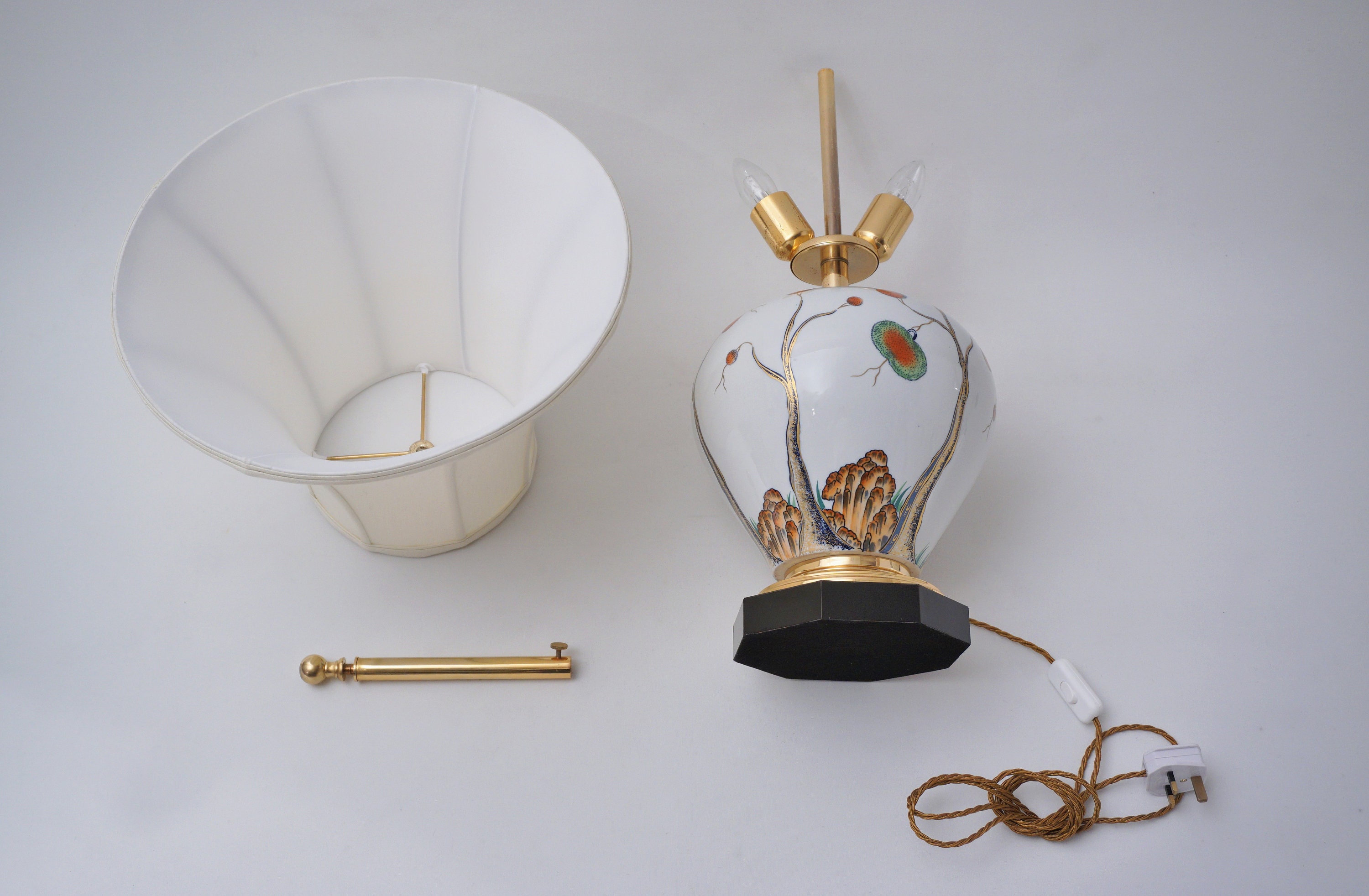 Giulia Mangani ランプ Giulia Mangani Vintage Porcelain Lamp Chinoiserie With