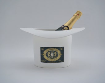 Cylinder vintage szampan wiaderko na lód dla Laurenta Bouya, lata 90. XX wieku, Francja