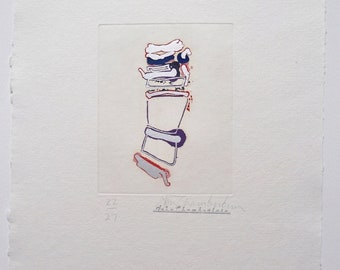 John Chamberlain Limitowana edycja podpisanego wydruku Little More How z Outer Signs of Inner Grace Suite 1986, amerykański, bez ramki