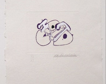 John Chamberlain, limitowana edycja vintage, podpisany wydruk „Linked and United” z Outer Signs of Inner Grace Suite 1986, amerykański, bez ramki