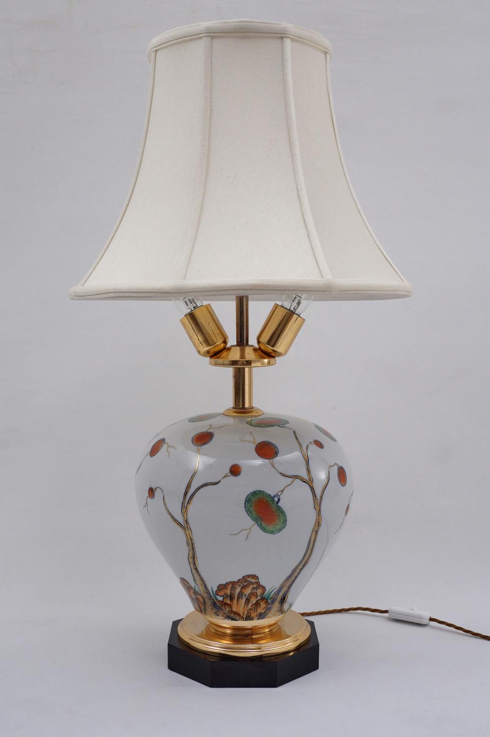 Giulia Mangani イタリア製　　スタンドライト　アンティーク Giulia Mangani Vintage Porcelain Lamp Chinoiserie Style, Hand