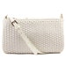 White bag, braided leather bag, white crossbody, shoulder bag, white leather bag, leather clutch, white clutch, clutch, braided bag, bag