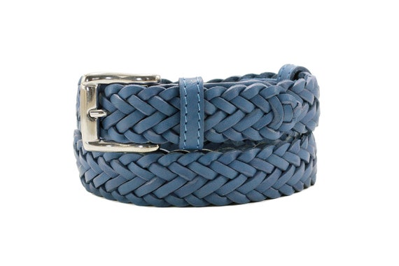 blue braided belt