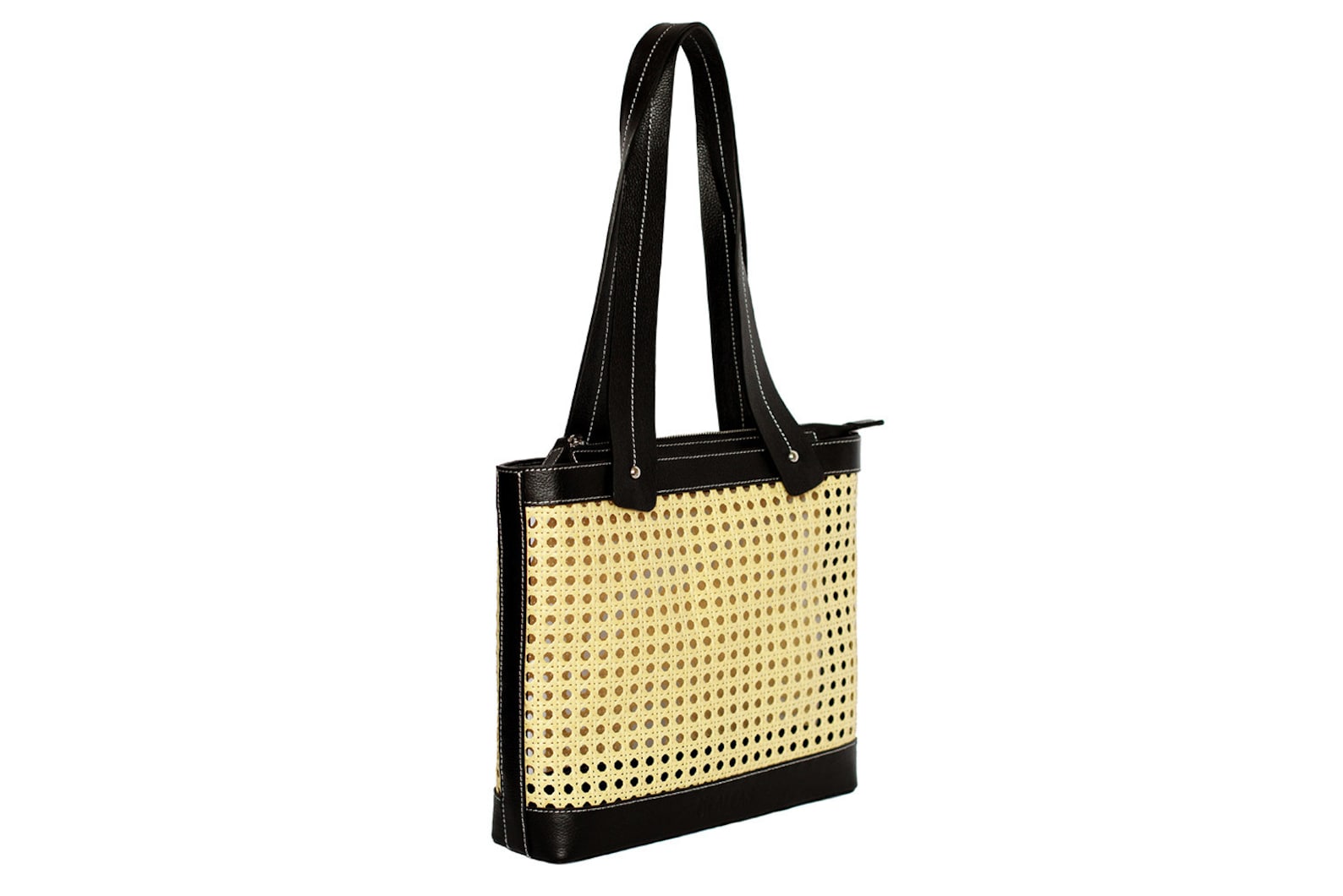 Black bag straw bag black womens bag shopper bag black Etsy