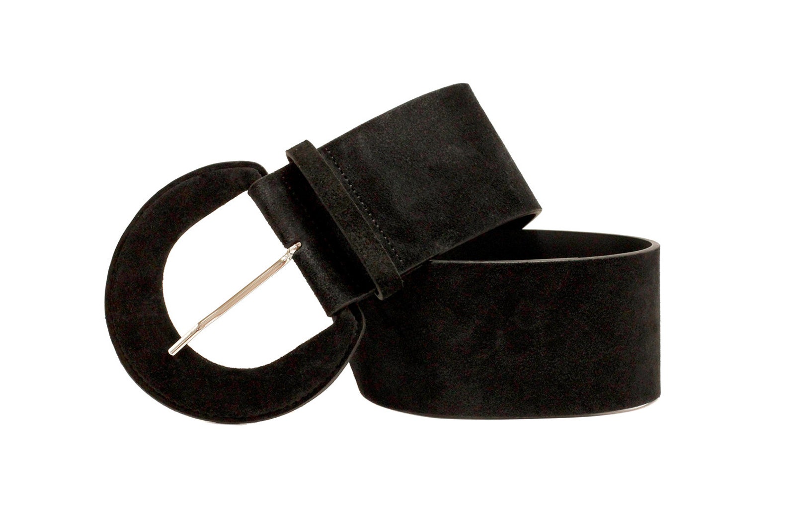 black suede tie belt