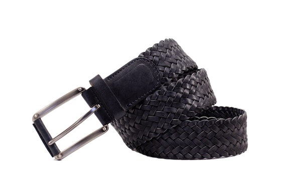 men/'s belt gift for him dark blue men/'s belt dark blue leather belt Men/'s leather belt braided belt men/'s navy belt navy leather belt