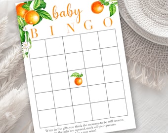 Baby Bingo Shower Game, Little Cutie On The Way Baby Shower, Baby Shower Game Printable