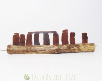 Stone Henge Ornament, Megalithic, Copper Home Decor, Standing Stones, Pagan, Druid Art, Ancient Stone, Megalithic Monuments, Neolithic Art