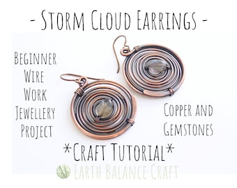Copper Wire Earring Tutorial: Storm Cloud Jewelry Pattern (PDF)