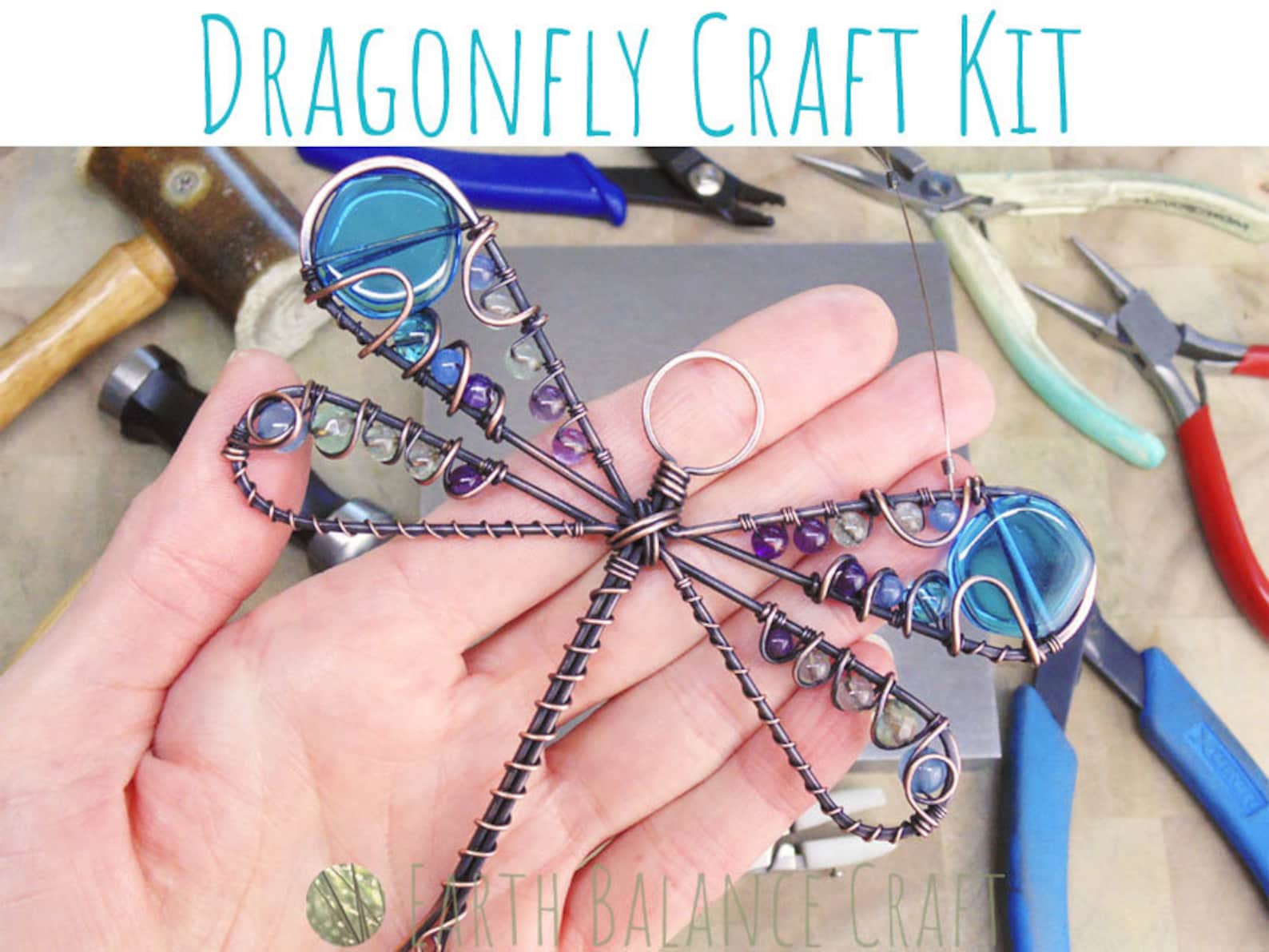 Dragonfly Kit WITH TOOLS, Suncatcher Kits, Make a Dragonfly, Hobby
