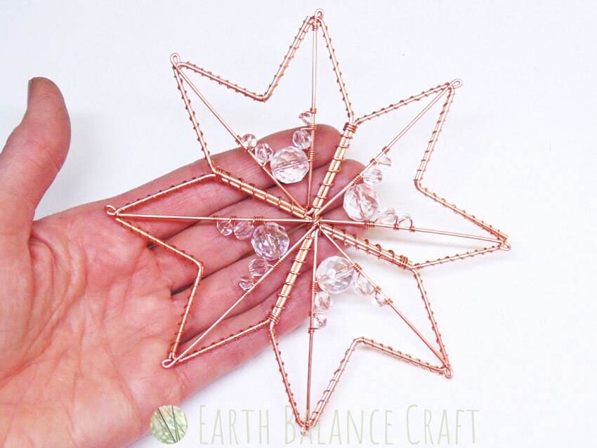 Tutorial per decorazioni sospese in filo di rame a forma di stella nordica (download - Italia