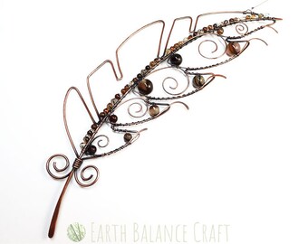 Owl Feather Decoration: Nature Lover Gift - Feather Art
