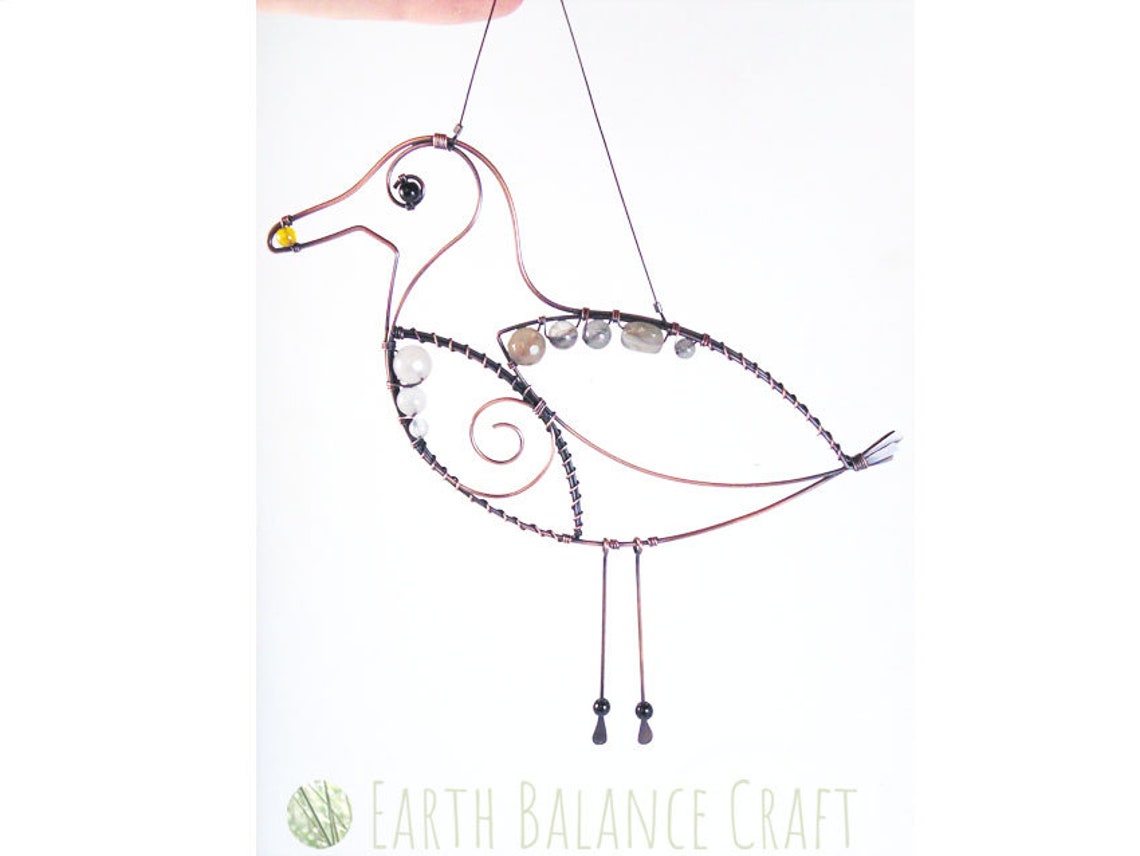 Seagull Hanging Decoration Beach House Decor Metal Bird Art Etsy