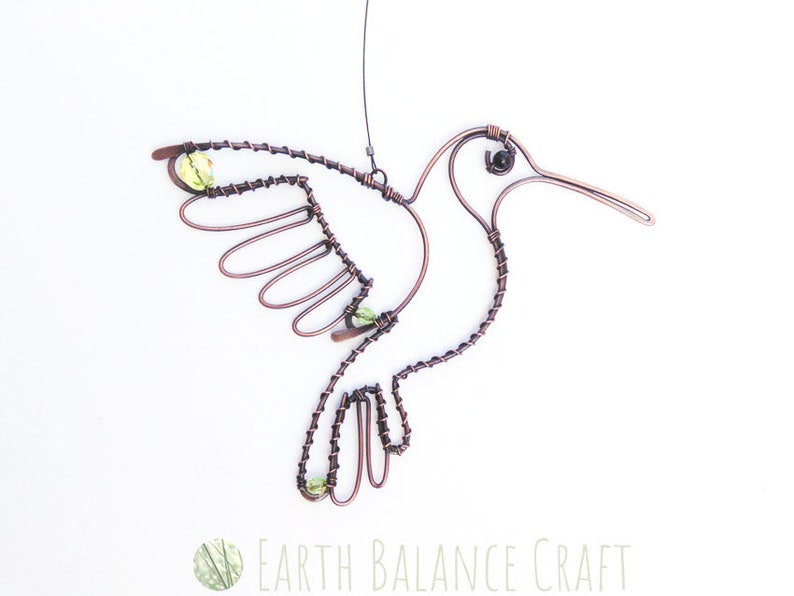 Window Hangings Hummingbird Decoration Decorative Birds Wire Hummingbirds Bird Wall Art Bird Lover Gifts
