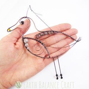 Seagull Hanging Decoration, Beach House Decor, Metal Bird Art, Seaside Lovers, Bird Ornament, Coastal Decoration, Copper Wire Bird image 3